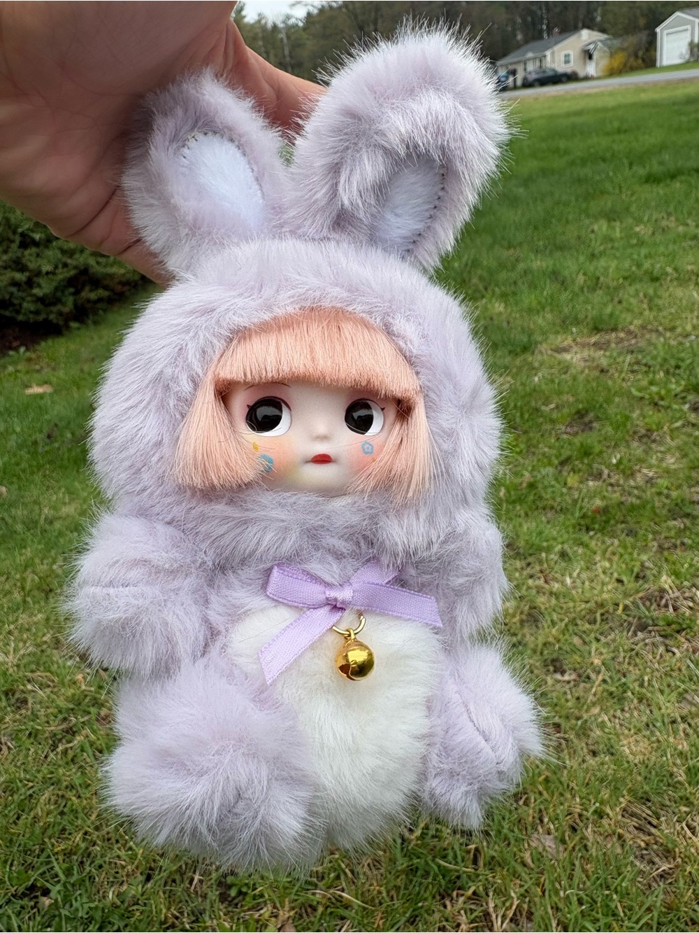 Kawaii Bunny Plush Doll Keychain – Soft Girl Y2K Aesthetic Charm